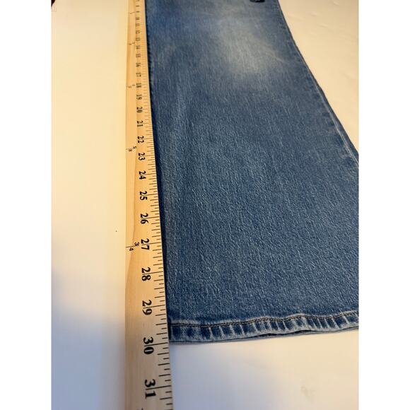 NWT J.Crew Wide-Leg Full-Length Jeans Sz 34 Light Wash High Rise Stretch - Picture 8 of 10